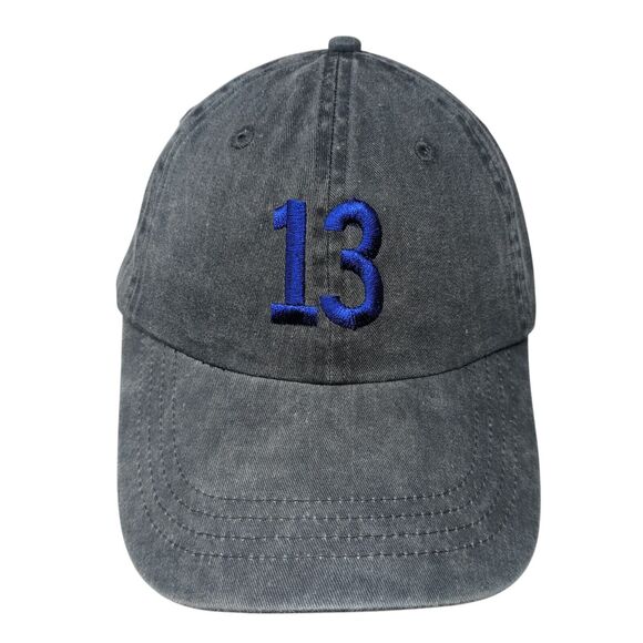 Number 13 Reberry Air Racing Slideback Hat Gray One Size Port & Company - Picture 1 of 8